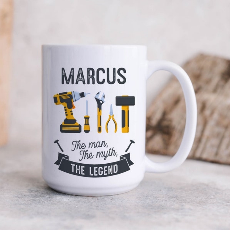 Taza personalizada con el texto de la herramienta de regalo del día del  padre para papá